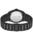 ფოტო #2 პროდუქტის Men's Reno Black-Tone Stainless Steel Bracelet Watch 42mm