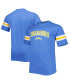 Фото #1 товара Men's Powder Blue Los Angeles Chargers Big and Tall Arm Stripe T-shirt