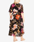 Plus Size Nicola Print Midi Dress