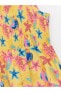 Фото #3 товара LCW Kids Kare Yaka Desenli Askılı Kız Çocuk Elbise