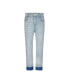 ფოტო #3 პროდუქტის Big Girls Classic Mid-Rise Raw Hem Skinny Jeans with Scrunchie