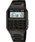 ფოტო #1 პროდუქტის Unisex Digital Calculator Black Resin Strap Watch 35mm