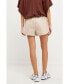 Фото #3 товара Women's High-Waisted Faux Leather Shorts