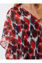 Фото #4 товара Платье женское LC WAIKIKI с коротким рукавом, с принтом на горловине.