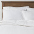 Фото #1 товара King Waffle Washed Weave Duvet & Sham Set White - Threshold