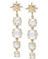 ფოტო #1 პროდუქტის White Topaz (4-5/8 ct. t.w.) & Diamond Accent Drop Earrings in 14k Gold