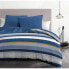 Фото #2 товара HOME PASSION STANIS Mikrofaser-Bettwsche-Set 1 Bettbezug 220 x 240 cm + 2 Kissenbezge 63 x 63 cm Blau