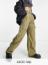 Фото #1 товара ASOS DESIGN Tall oversized cargo trouser in olive