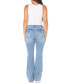 ფოტო #2 პროდუქტის Juniors' Double-Button Flare Jeans