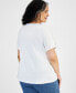 ფოტო #4 პროდუქტის Women's Cotton Short-Sleeve Scoop-Neck Top, XS-4X, Created for Macy's