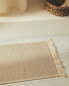 Cotton and linen bath mat