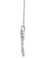 ფოტო #5 პროდუქტის Diamond Cross 18" Pendant Necklace (1/4 ct. t.w.) in Sterling Silver