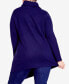 Фото #2 товара Plus Size Tilly Textured Cowl Neck Tunic Top