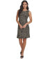 Women's Printed Round-Neck Sleeveless Knit Dress