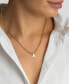 ფოტო #2 პროდუქტის Tarnish Resistant 14K Gold-Plated Mini Initial Paperclip Chain Necklace