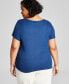 Trendy Plus Size Scoop-Neck Short-Sleeve Top