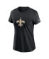 Women's Black New Orleans Saints Primary Logo T-Shirt Черный, XL - фото #3