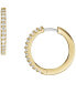 ფოტო #1 პროდუქტის All Stacked Up Gold-Tone Brass Glitz Hoop Earrings