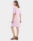 Women's Cotton Boat-Neck Elbow-Sleeve Dress, Created for Macy's
