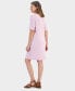 Фото #2 товара Women's Cotton Boat-Neck Elbow-Sleeve Dress, Created for Macy's