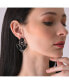 ფოტო #3 პროდუქტის Women's Black Triangle Cluster Drop Earrings