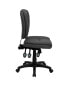 Mid-Back Gray Fabric Multifunction Ergonomic Swivel Task Chair