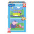 Фото #1 товара EDUCA BORRAS 2X9 Pieces Peppa Pig Wooden Puzzle