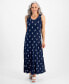 Фото #1 товара Petite Ikat Icon Knit Maxi Dress, Created for Macy's