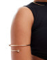 Фото #3 товара ASOS DESIGN Curve arm cuff with wraparound design with ball ends in gold tone