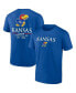 Men's Royal Kansas Jayhawks Game Day 2-Hit T-shirt Синий, L - фото #2