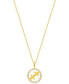 ფოტო #23 პროდუქტის Cubic Zirconia Zodiac Halo 18" Pendant Necklace in 18k Gold-Plated Sterling Silver, Created for Macy's