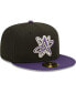 ფოტო #3 პროდუქტის Men's Black Albuquerque Isotopes Alternate Logo 2 Authentic Collection 59FIFTY Fitted Hat