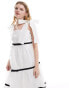 Фото #2 товара Sister Jane bow shoulder jacquard midi dress in ivory