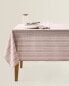 Striped cotton tablecloth