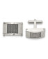 Фото #2 товара Stainless Steel Brushed and Polished with Wire Inlay Cufflinks