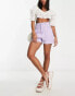 BOSS Orange 1.0 denim shorts in washed pastel purple