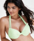 Фото #3 товара Juniors' Strappy Underwire Push-Up Bikini Top, Created for Macy's