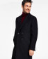 Фото #3 товара Men's Modern-Fit Solid Double-Breasted Overcoat