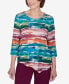 ფოტო #1 პროდუქტის Classic Watercolor Biadere Top with Necklace