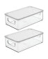 Фото #3 товара Plastic Storage Bin Box Container - Lid and Handles - 10 x 6 x 3 - 2 Pack