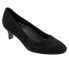 Фото #2 товара Trotters Fab T1905-003 Womens Black Narrow Suede Slip On Pumps Heels Shoes