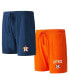 Фото #1 товара Пижама Concepts Sport Мужская двухпаковая пижама в полоску с Astros Navy, Orange
