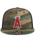 Men's Camo Los Angeles Angels Woodland Camo Trucker 9FIFTY Snapback Hat