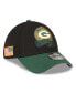 ფოტო #1 პროდუქტის Men's Black Green Bay Packers 2022 Salute To Service 39THIRTY Flex Hat