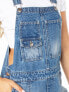 Фото #2 товара Celebrity Pink Juniors Boyfriend Cuffed Medium Wash Demin Overall Size M