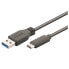 Фото #1 товара M-CAB 7001308 - 1 m - USB C - USB A - USB 3.2 Gen 1 (3.1 Gen 1) - Male/Male - Black