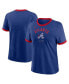 ფოტო #1 პროდუქტის Women's Royal Atlanta Braves 2024 City Connect Ringer Tri-Blend T-Shirt