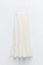 Фото #6 товара Платье миди из хлопкового муслина с кружевом ZARA