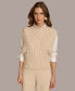 Фото #1 товара Women's Cable-Knit Sweater Vest