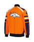 Men's Orange Denver Broncos Power Forward Racing Full-Snap Jacket